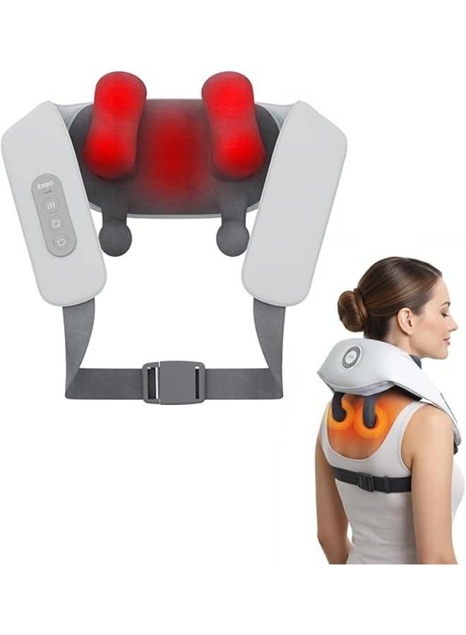 [Wireless Neck and Shoulder Massager (Shiatsu)] - 4D Deep Massage Cushion with Heating Function - Practical Relief for Back and Neck Pain - Perfect Gift - Image 1